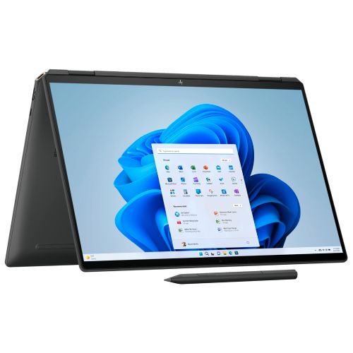 HP consumer A02H8EA HP Spectre x360 Convertible 16-aa0010nn,Intel Core Ultra7 155H,32GB RAM(onboard),1TB PCIe NVMe TLC M.2 SSD,16" UWVA 2.8K 2880x1800 OLED multitouch,Intel Arc Graphics,Backlit,2 Thunderbolt 4,1 USB-A 3.2,HDMI-out,BT 5.3,FP,Win11Home,US,Nightfall black,3yw slika 3