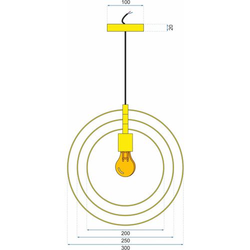 TOOLIGHT Metalna prstenasta stropna svjetiljka Zlato APP286-1CP slika 12