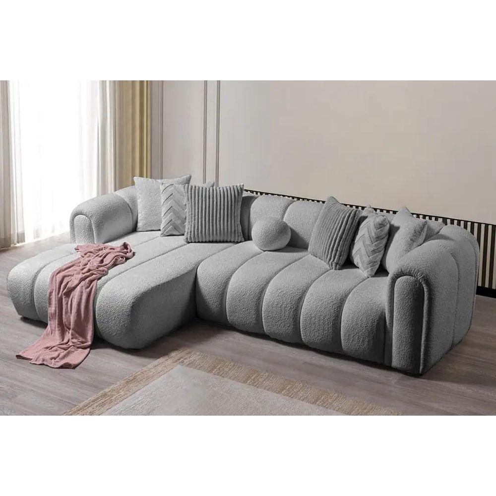 Ugaona Sofa N-Line Left - Siva Boja slika 3
