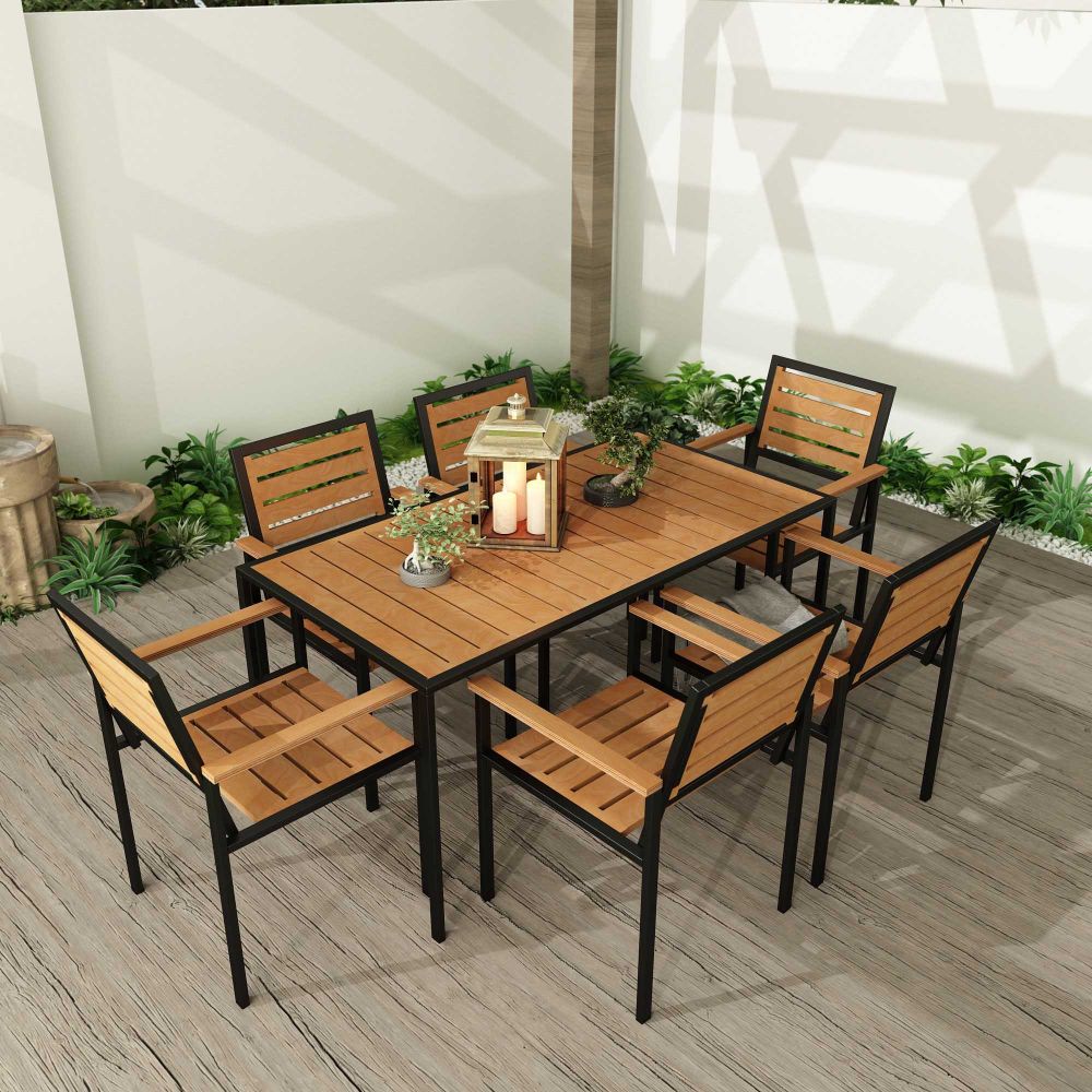 Set stola i stolica za vrt (7 komada) CPT7707-150, boja Teak slika 4