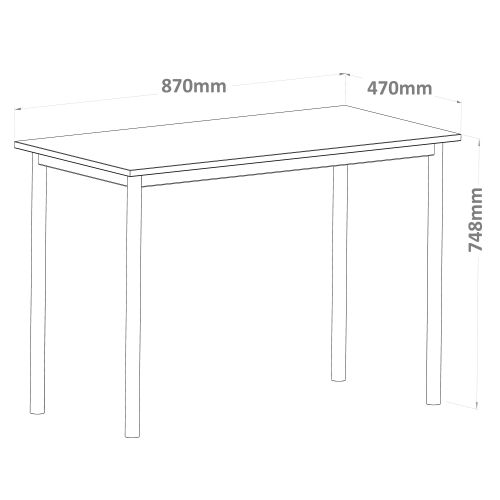 Viva - 87 x 47 Black Study Desk slika 5