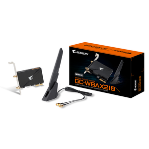 Gigabyte WIFI PCIe GCWBAX210Intel WIFI 6 AX210;2.4/5/6GHz; BL 5.2