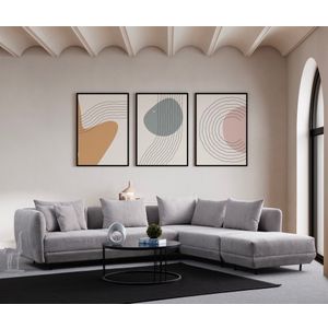 Floransa - Svijetlosiva Ugaona Sofa