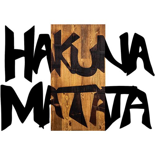 Wallity Hakuna Matata 5 Black
Light Walnut Decorative Wooden Wall Accessory slika 4