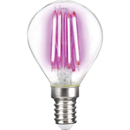 LightMe LM85313 LED Energetska učinkovitost 2021 G (A - G) E14 oblik kapi 4 W ružičasta (Ø x D) 45 mm x 78 mm filament 1 St. slika 2