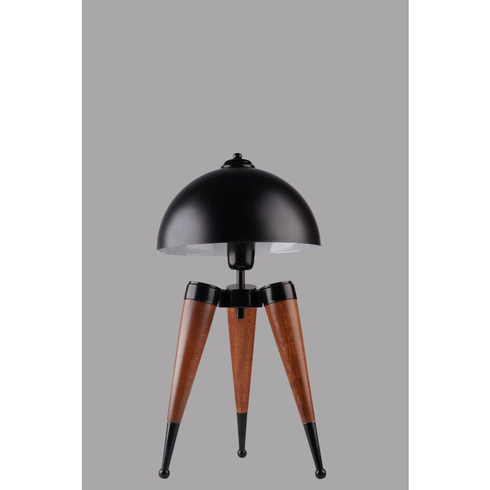 Opviq Stolna lampa 972, crna, orah slika 3