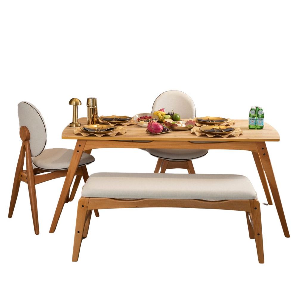 Set Stola i Stolica Touch (2S-1B) v2 - Hrast i Bež (4 Komada) slika 7