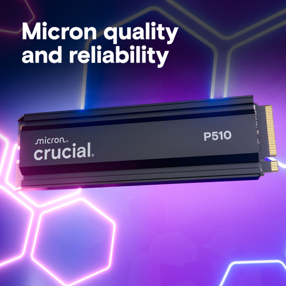 Crucial P510 2TB PCIe Gen5 NVMe 2280 M.2 SSD s hladilnikom slika 4