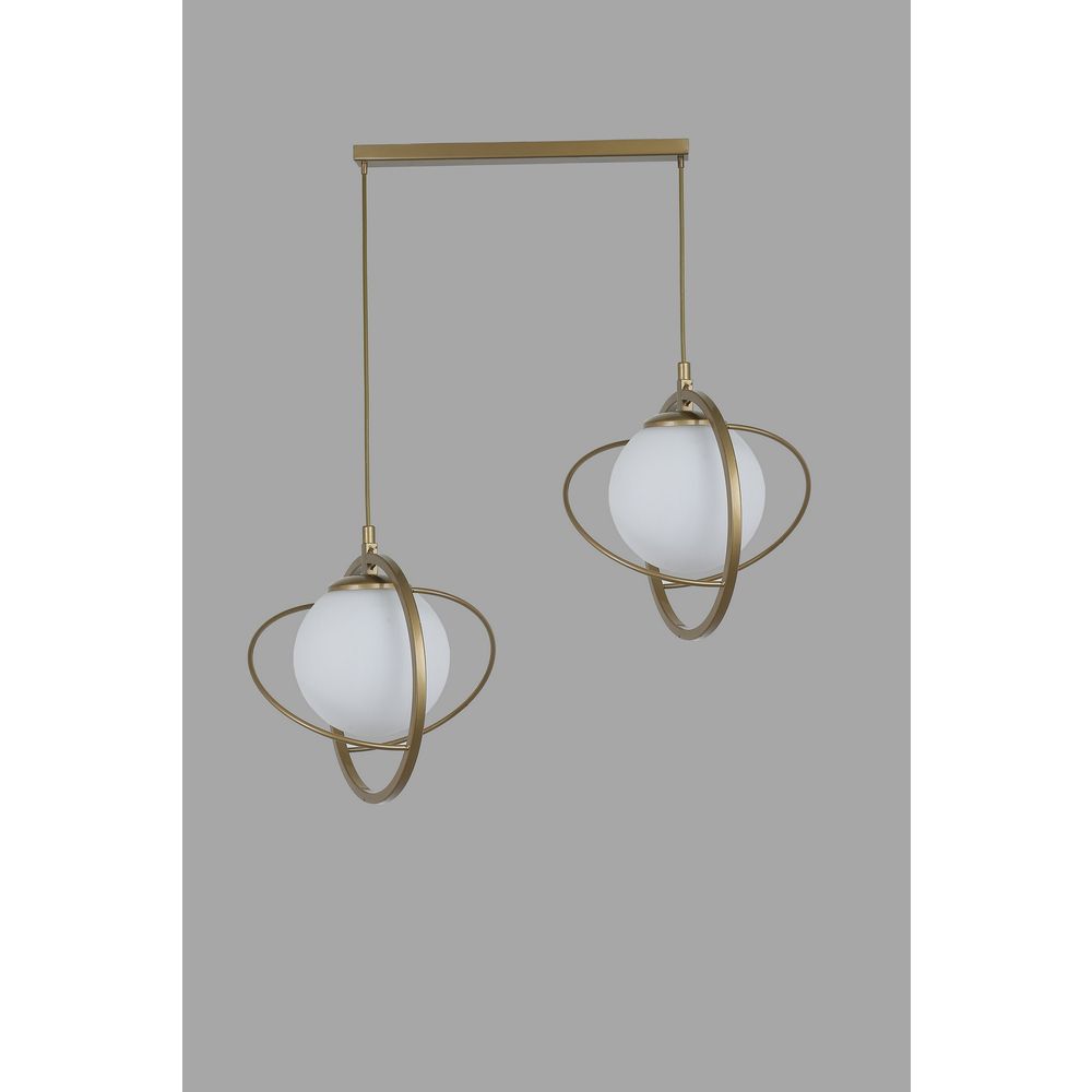 Nepal 2 Li Sıralı Eskitme Beyaz Camlı Sarkıt AntiqueWhite Luster slika 2