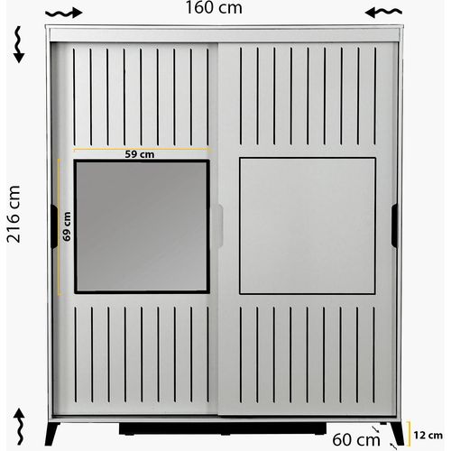 Woody Fashion Garderoba, Pasific Home Fuga - 160 Meşe Dolap slika 8