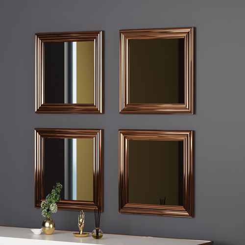 Woody Fashion Set ogledala (4 komada), bronca, Loza - Bronze slika 2