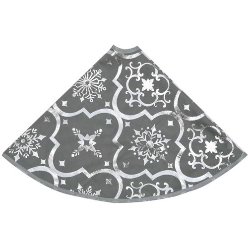 Luksuzna podloga za božićno drvce s čarapom siva 90 cm tkanina slika 13