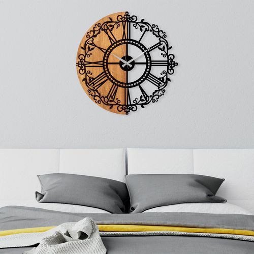 Wallity Ukrasni drveni zidni sat, Wooden Clock - 63 slika 2
