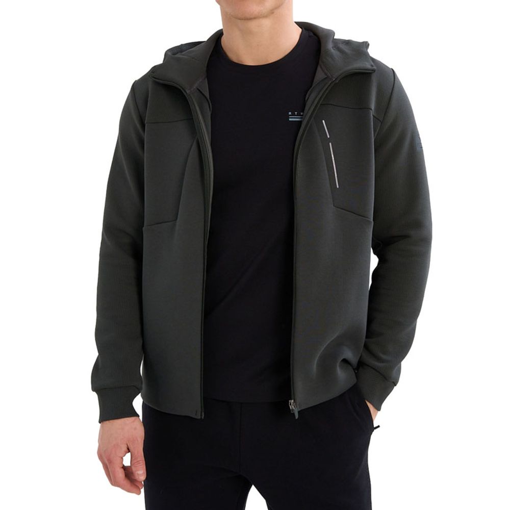 ANTA Muški duks sa kapuljačom na kopčanje Knit Track Top slika 2