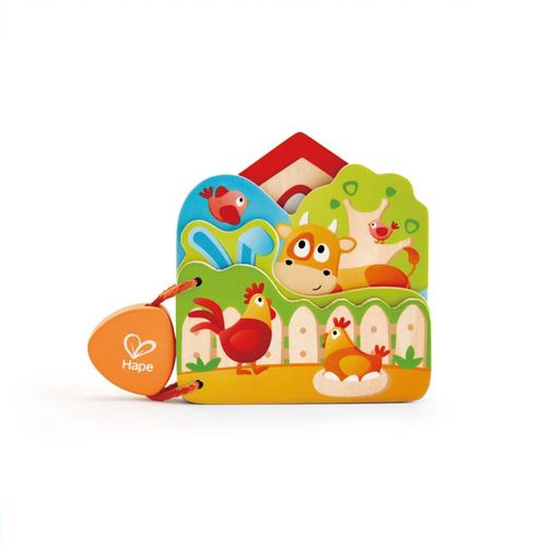 Hape Drvena edukativna knjiga Baby's Farm Animal Book E0046A  slika 1