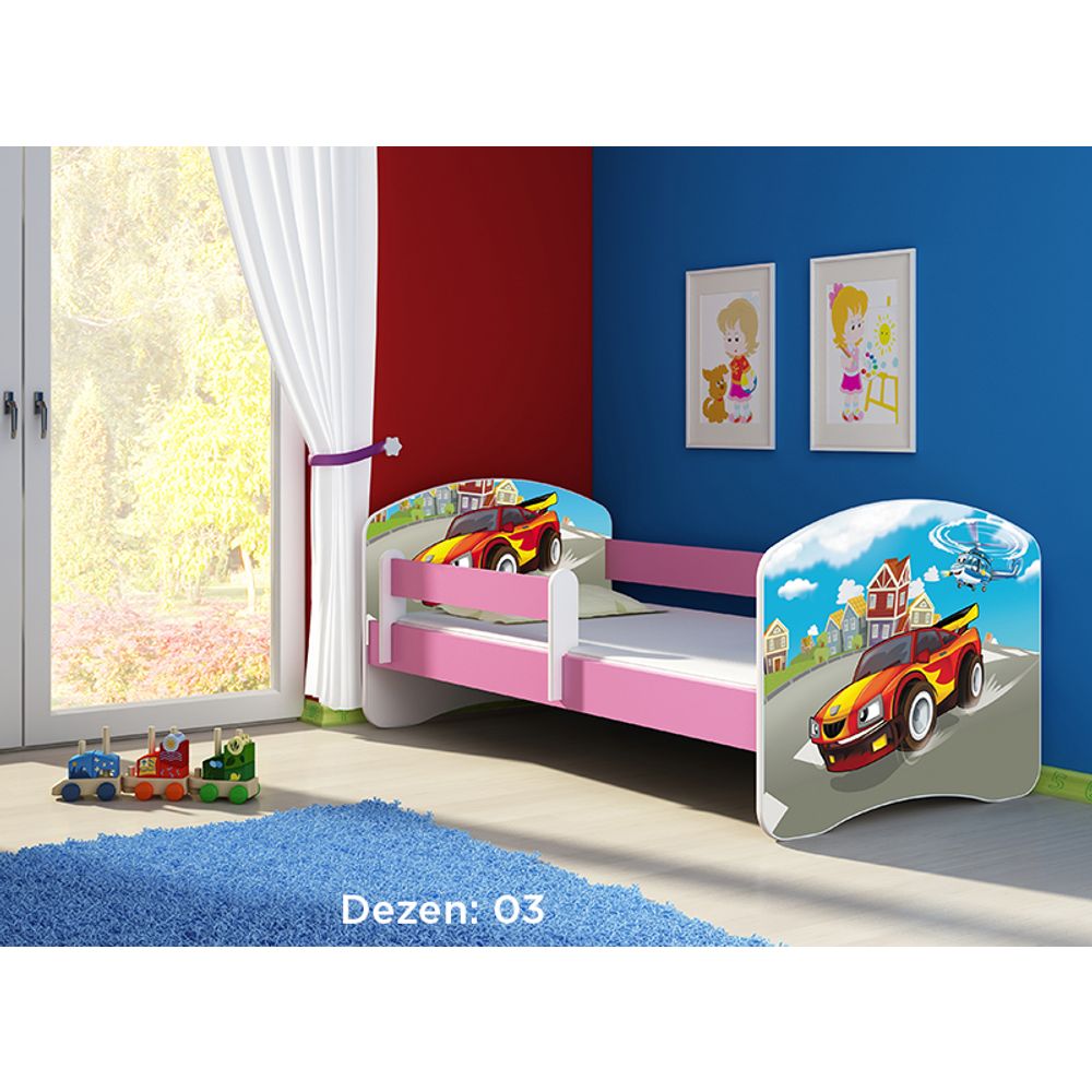 ACMA Dječiji krevet Acma II Pink - 180x80cm - Dezen 03 slika 2