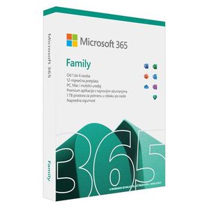 Microsoft FPP M365 Family Retail ENG Sub 1Y, 6GQ-01890