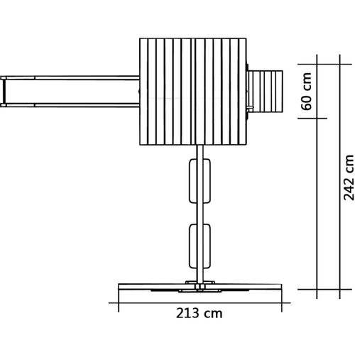Set za igru s toboganom, ljestvama i ljuljačkama 242x237x218 cm slika 12
