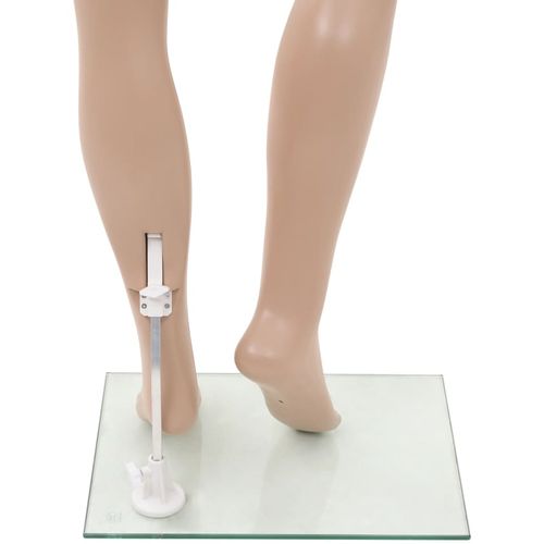 Seksi ženska lutka za izlog sa staklenim postoljem bež 180 cm slika 45
