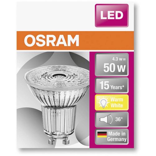 OSRAM 4058075112568 LED Energetska učinkovitost 2021 F (A - G) GU10 reflektor 4.3 W = 50 W toplo bijela (Ø x D) 50 mm x 52 mm  1 St. slika 2