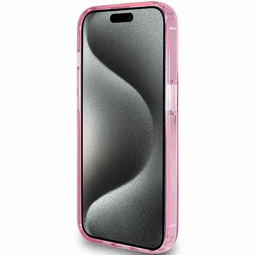 Originalna GUESS Hardcase GUHMP15XHRSGSP torbica za iPhone 15 Pro Max (Magsafe / Glitter Script Logo / stalak za prsten / pink) slika 5