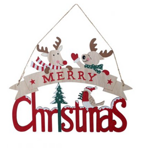Home deco drvena viseća dekoracija za vrata – “Merry Christmas”