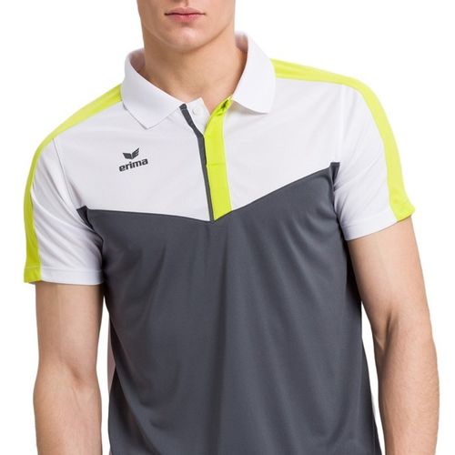 Majica Erima Squad Polo White/Slate Grey/Bio Lime slika 3