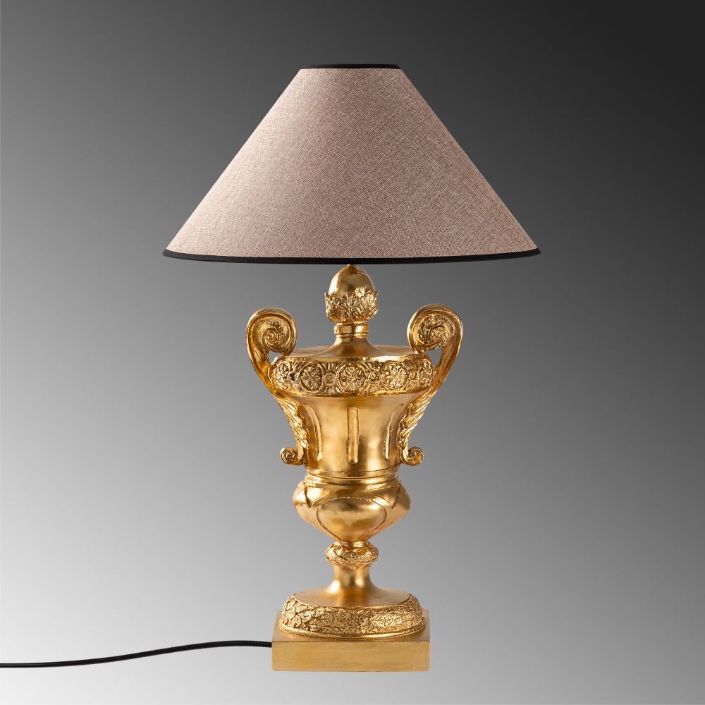 ELEGANZE-5334 Zlatna Smeđa Stolna Lampa slika 6