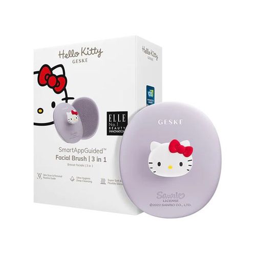 Facial Brush GESKE | 3 in 1 , s držačem, Hello Kitty purple slika 1