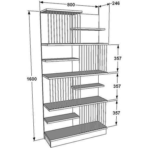 Arya - Black, Oak Black
Oak Bookshelf slika 5