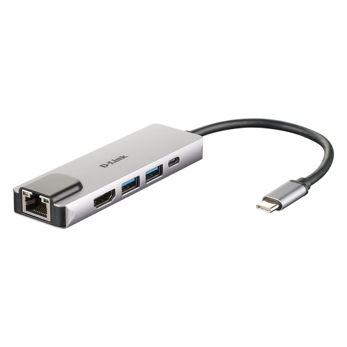 D-Link DUB-M520, 5‑in‑1 USB‑C Hub sa HDMI/Ethernet i napajanjem slika 1