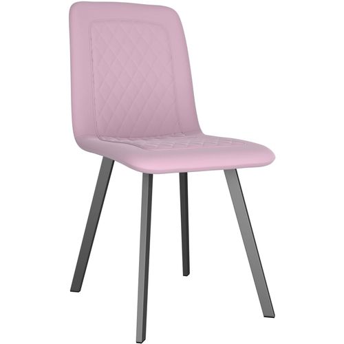 Blagovaonske stolice 4 kom ružičaste baršunaste slika 12