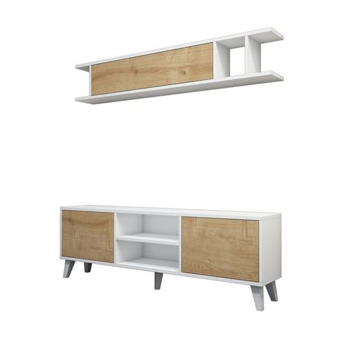 Woody Fashion TV jedinica, Italo - White, Pine slika 4