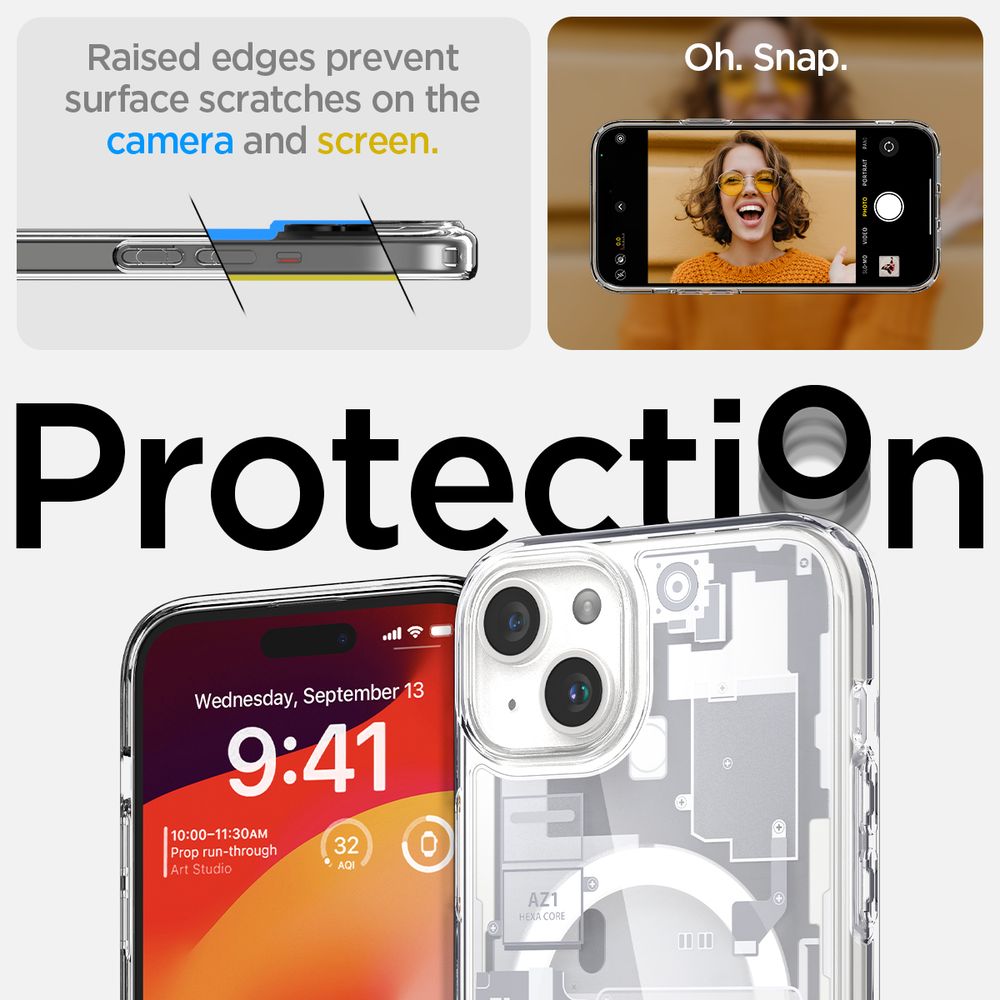 Spigen Ultra Hybrid MagSafe, zero one white - iPhone 15 slika 13