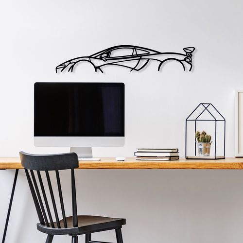 Mclaren P1 Silhouette Black Decorative Metal Wall Accessory slika 3