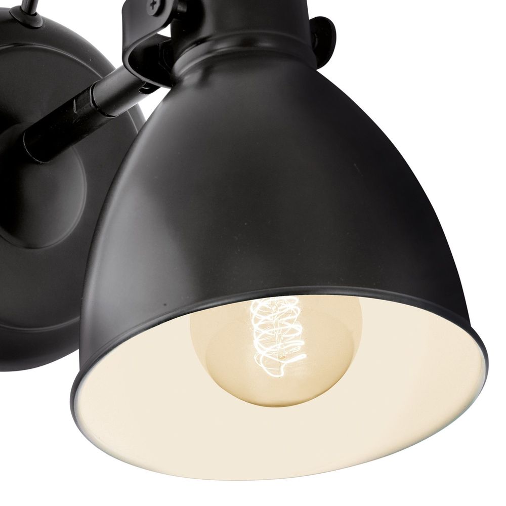 Eglo zidna lampa 'Priddy' E27, crna/bijela slika 3