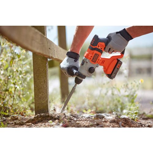 AKU UDARNA BUŠILICA 18V, SDS+2 X 2,5 AH BATERIJA Black & Decker BCD900E2K slika 2