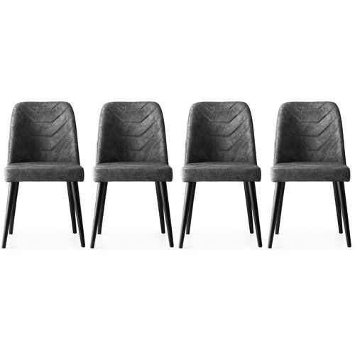 Dallas - 527 V4 Anthracite Chair Set (4 Pieces) slika 1