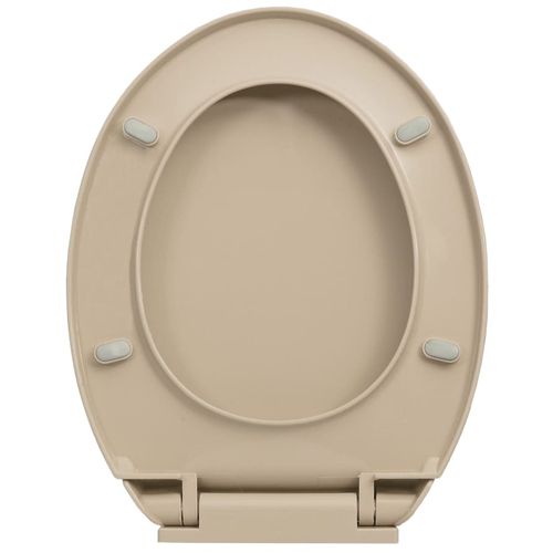 Toaletna daska s mekim zatvaranjem bež ovalna slika 16