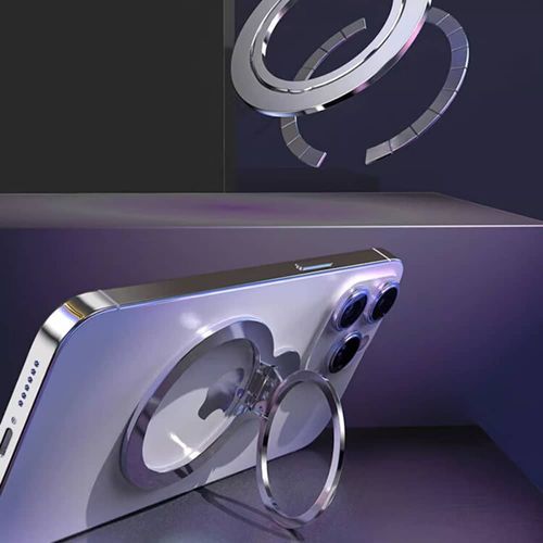 Techsuit - MagSafe telefonski prsten (MPR4) - Okrugli oblik- aluminijska legura - crni slika 5