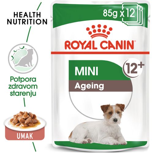 ROYAL CANIN SHN Mini ageing 12+ vrećica za psa, potpuna hrana za starije pse malih pasmina (od 1 do 10 kg) , stariji od 12 godina, 12x85 g slika 6