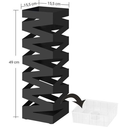 SONGMICS Metalni stalak za kišobrane s kukicama i posudom za kapanje LUC16B slika 3