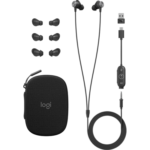 LOGITECH Logi Zone Wired Earbuds Teams - GRAPHITE - USB - EMEA slika 6