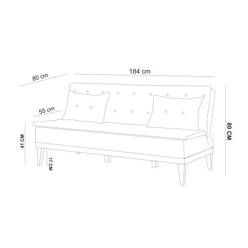 Atelier Del Sofa Fuoco-Anthracite Antracit Trosed na razvlačenje slika 5