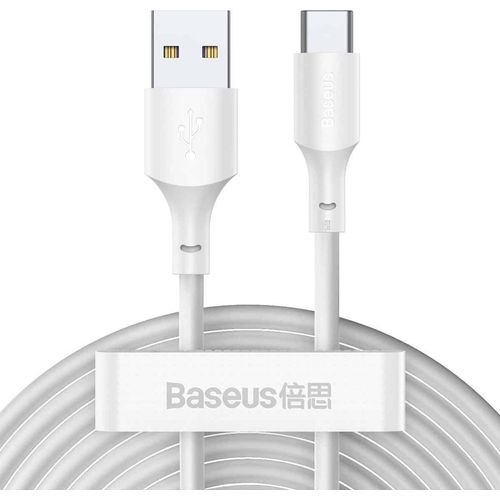 Baseus Simple Wisdom Data Cable Kit USB to Type-C 5A (2kom/Set）1.5m bijeli slika 1