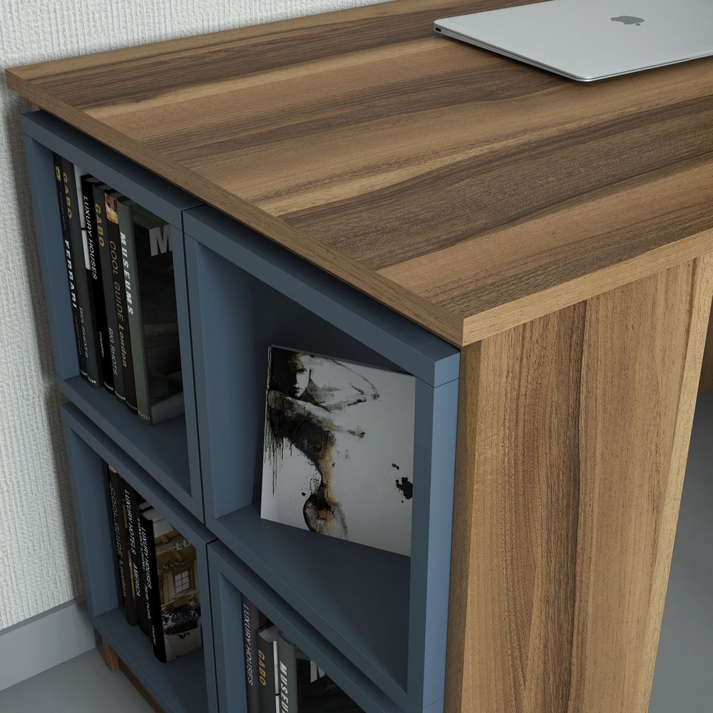 Radni stol od orahovine s policama - Chalcedony Walnut slika 3