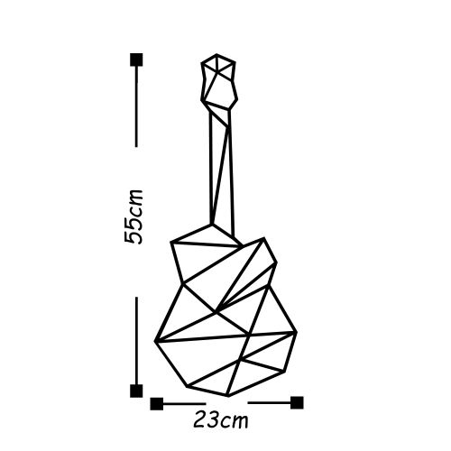 Wallity Metalna zidna dekoracija, Guitar slika 3