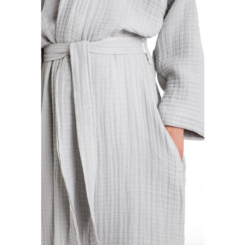 Muslin - Grey Grey Kid's Bathrobe slika 4