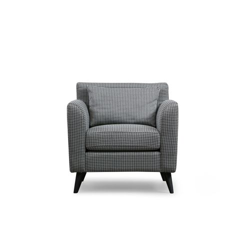 Atelier Del Sofa Fotelja, Crno Bijela, Nordic Armchair - Patterned slika 3