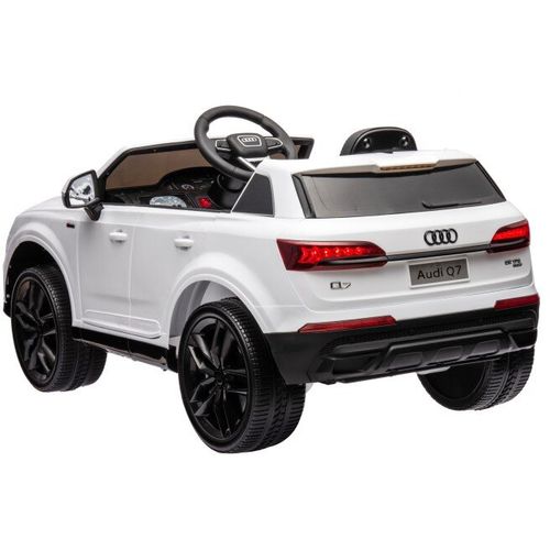 Licencirani auto na akumulator Audi Q7 - bijeli/lakirani slika 6